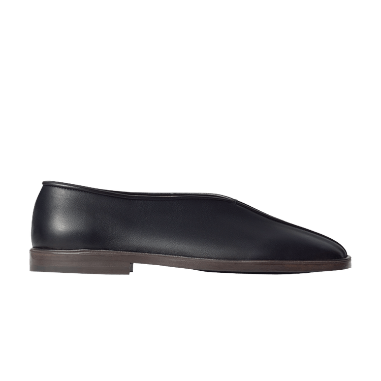 Lemaire Wmns Flat Piped Slipper 'Black Dark Chocolate'