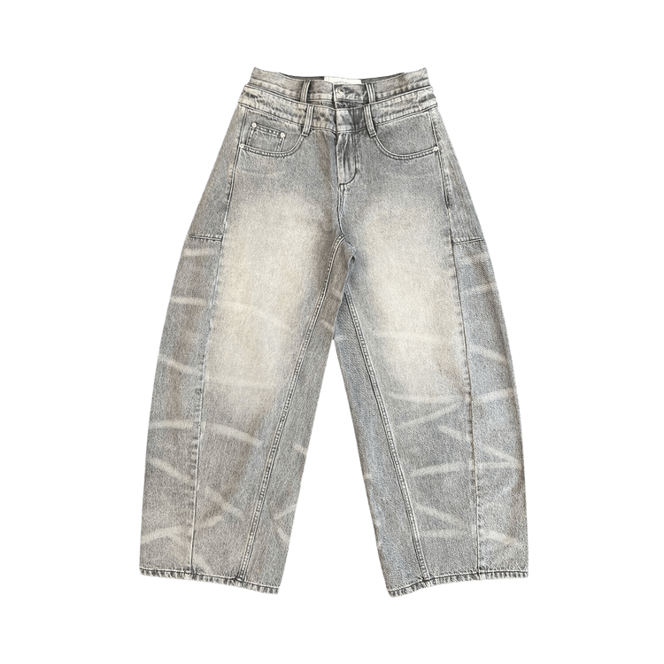 Feng Chen Wang Washed Denim Trousers 'Grey'