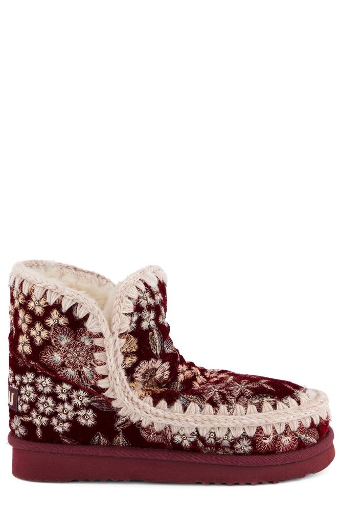 Mou Eskimo 18 Embroidered Velvet Boots
