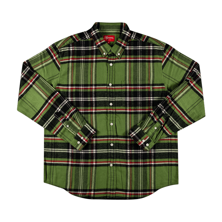 Supreme Tartan Flannel Shirt 'Green'