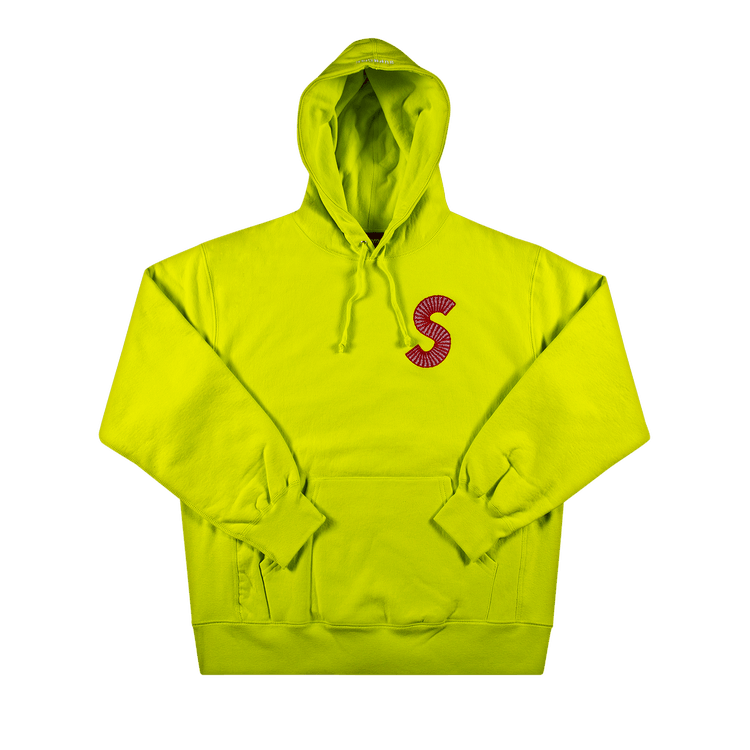Supreme S Logo Hooded Sweatshirt 'Acid Green'