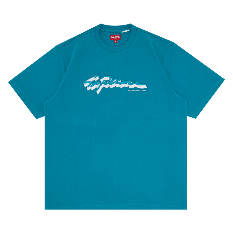 Supreme Shadow Script Short-Sleeve Top 'Teal'