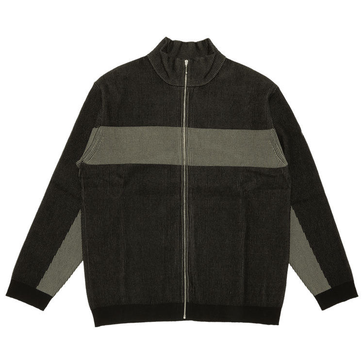 Supreme 2-Tone Ribbed Zip Up Sweater 'Black'