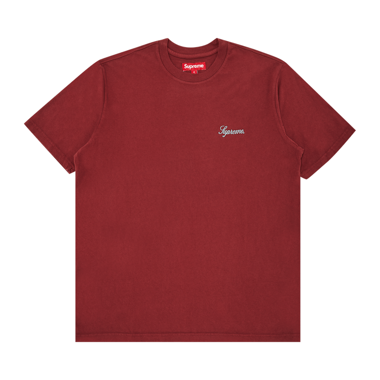 Supreme Washed Script Short-Sleeve Top 'Cardinal'