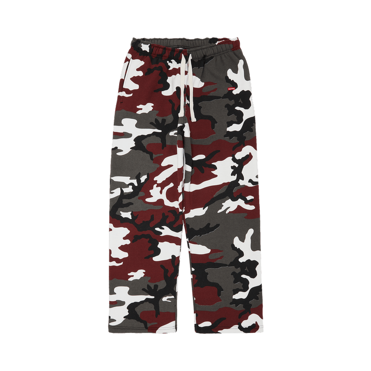 Supreme Small Box Drawcord Sweatpant 'Red Camo'