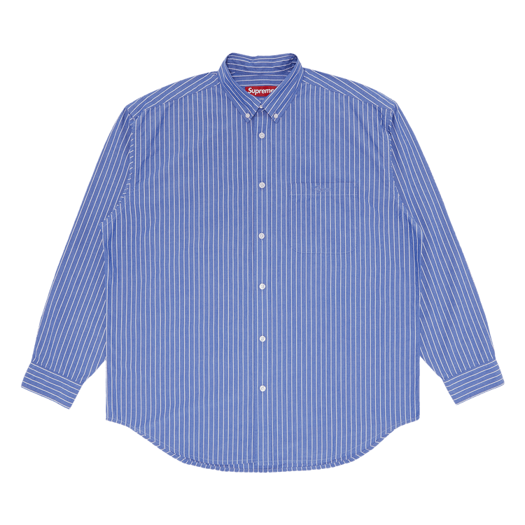 Supreme Loose Fit Stripe Shirt 'Blue'