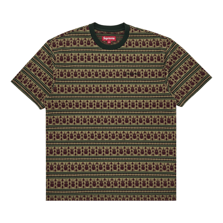 Supreme Jacquard Scarab Short-Sleeve Top 'Olive'