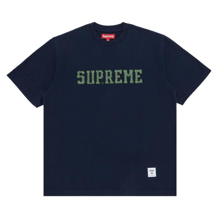 Supreme Twill Appliqué Short-Sleeve Top 'Navy'