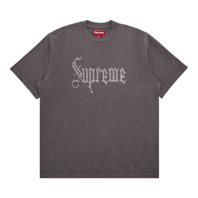 Supreme Rhinestone Short-Sleeve Top 'Grey'