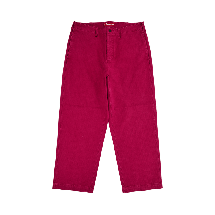 Supreme Washed Herringbone Chino Pant 'Plum'