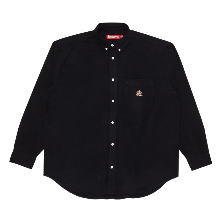 Supreme Loose Fit Flannel Oxford Shirt 'Black'