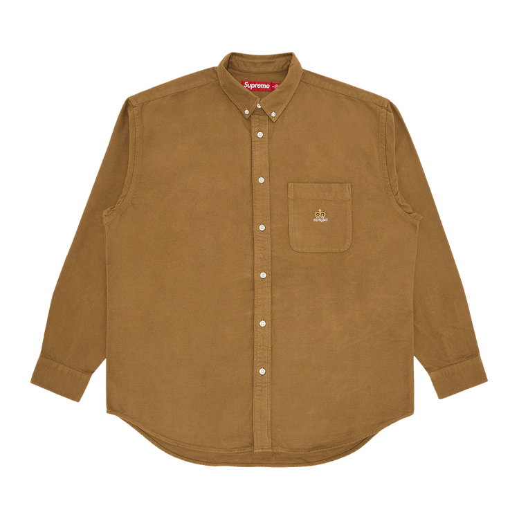 Supreme Loose Fit Flannel Oxford Shirt 'Light Brown'