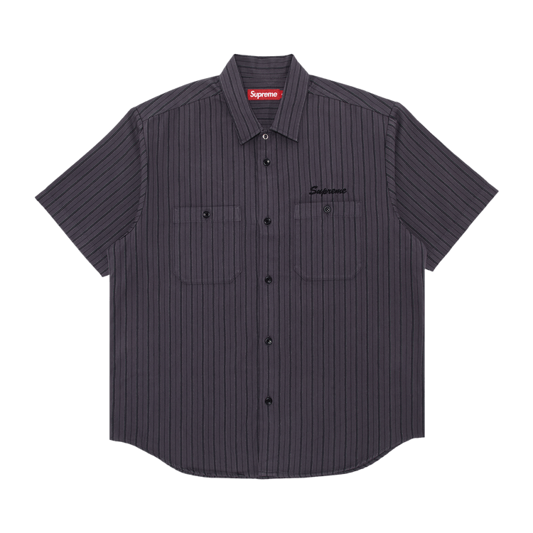 Supreme AOI Eyes Short-Sleeve Work Shirt 'Stripe'