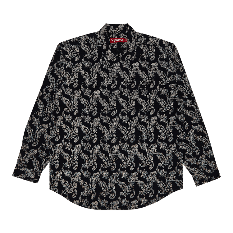 Supreme Paisley Flannel Shirt 'Black'
