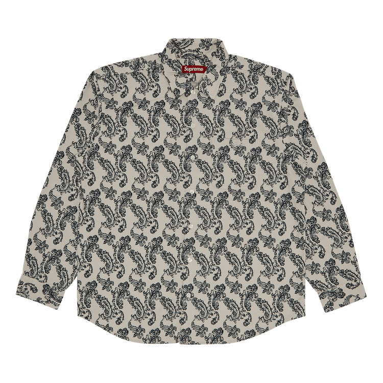 Supreme Paisley Flannel Shirt 'White'
