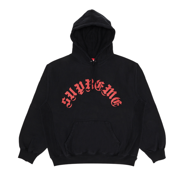 Supreme Printed Arc Hooded Sweatshirt 'Black'