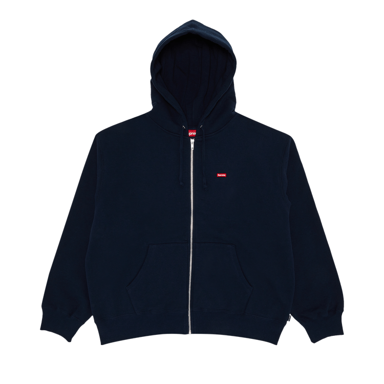 Supreme Small Box Zip Up Hooded Sweatshirt 'Navy'