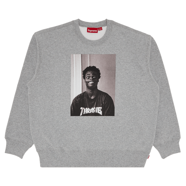 Supreme x Thrasher Crewneck 'Heather Grey'