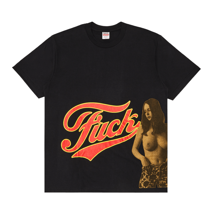 Supreme x HYSTERIC GLAMOUR Fuck Tee 'Black'