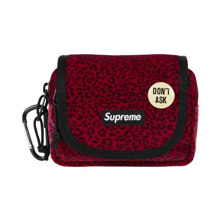 Supreme Velvet Mini Pouch 'Red Leopard'