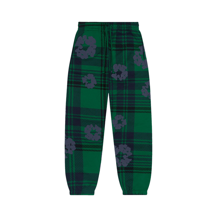 Denim Tears Plaid Cotton Wreath Sweatpants 'Green'