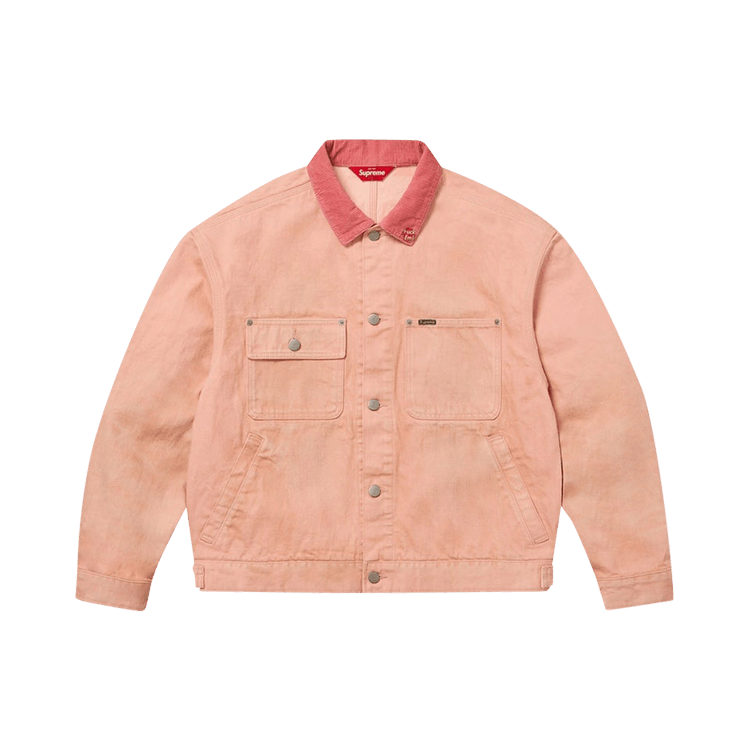 Supreme Distressed Selvedge Trucker Jacket 'Washed Pink'