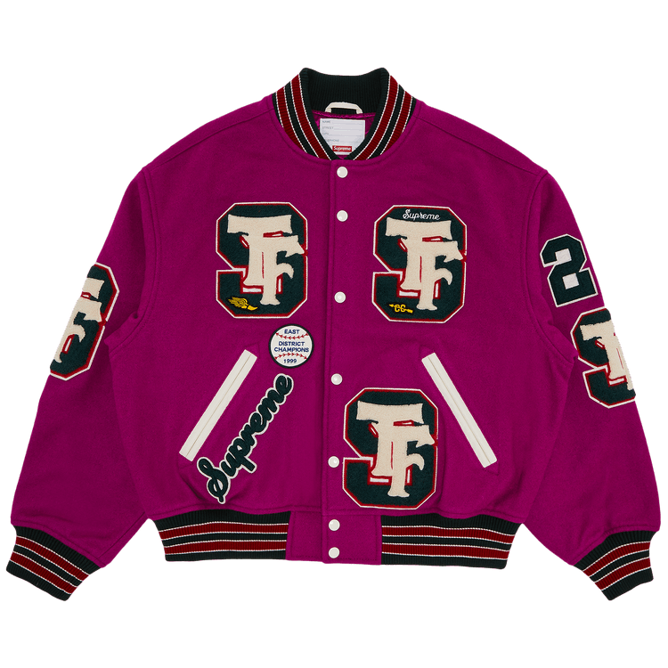 Supreme Drill Team Varsity Jacket 'Magenta'