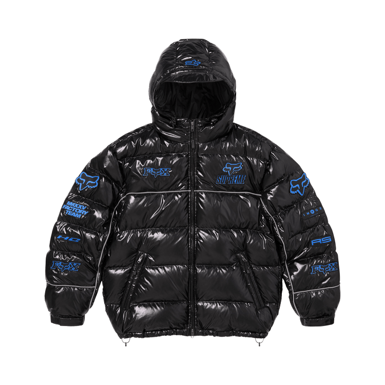 Supreme x Fox Racing Shiny Down Puffer Jacket 'Black'