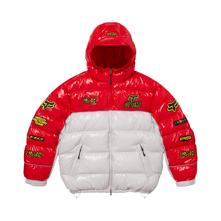 Supreme x Fox Racing Shiny Down Puffer Jacket 'White'