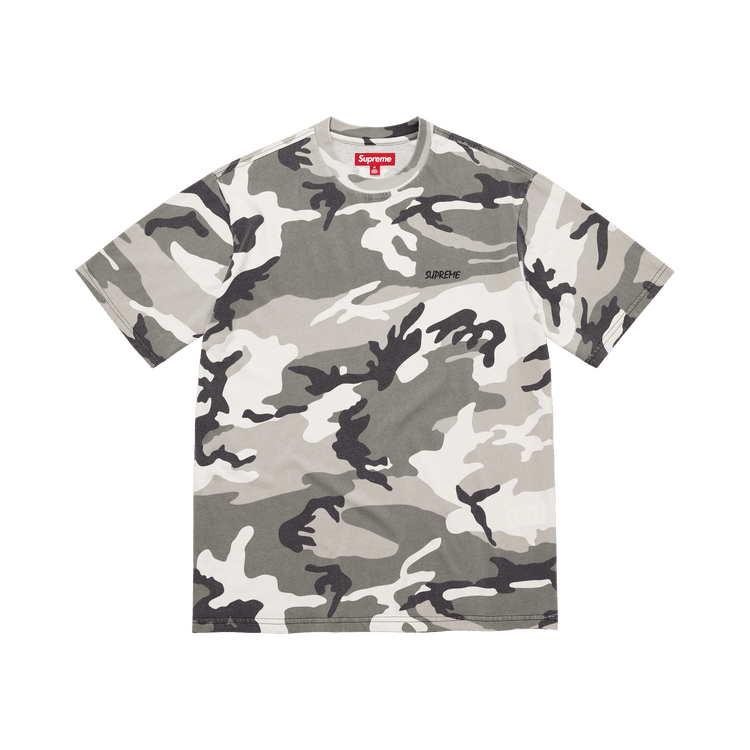 Supreme Washed Short-Sleeve Top 'Snow Camo'