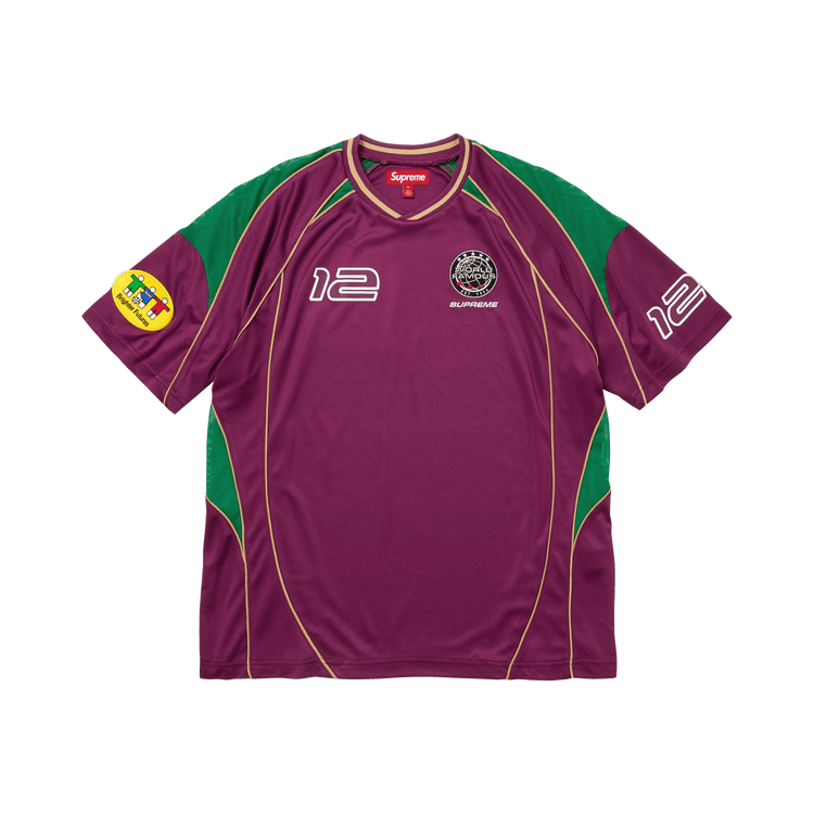 Supreme Piping Soccer Jersey 'Raspberry'