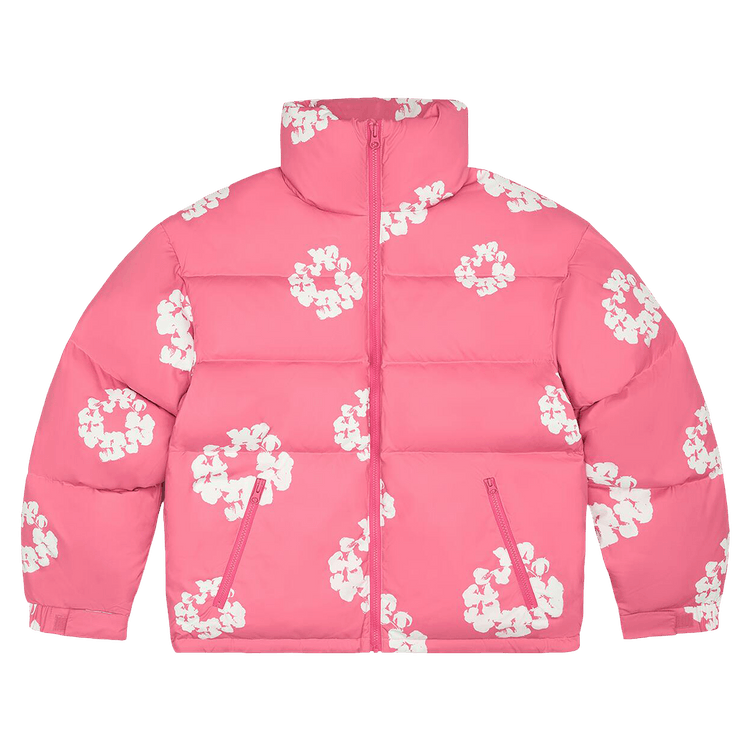 Denim Tears Cotton Wreath Puffer Jacket 'Pink'