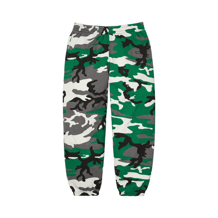 Supreme Small Box Sweatpant 'Green Camo'