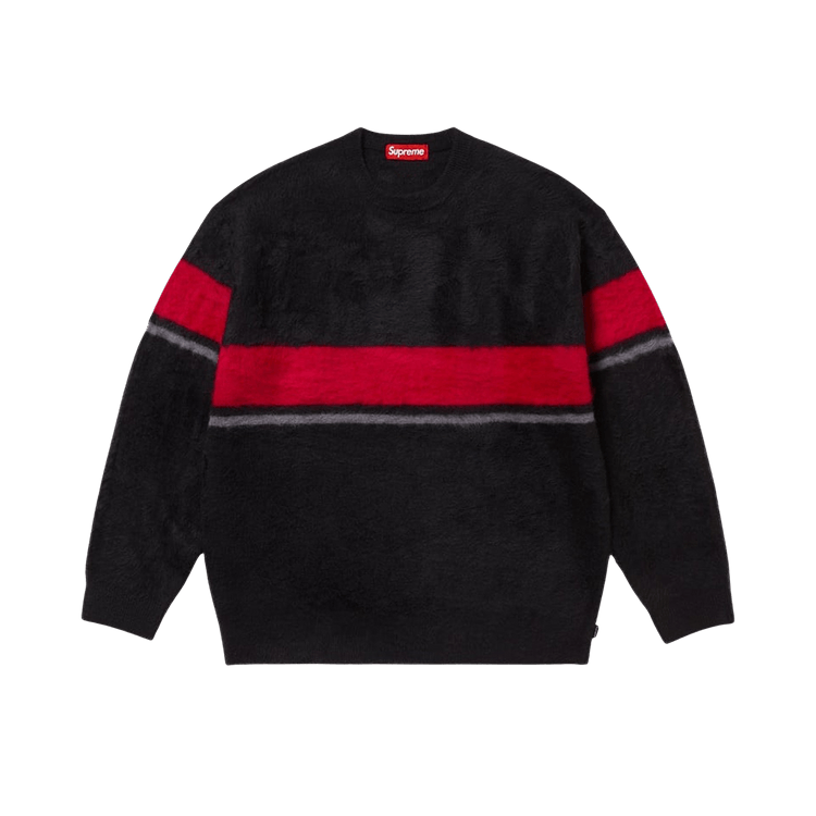 Supreme Brushed Stripe Sweater 'Black'