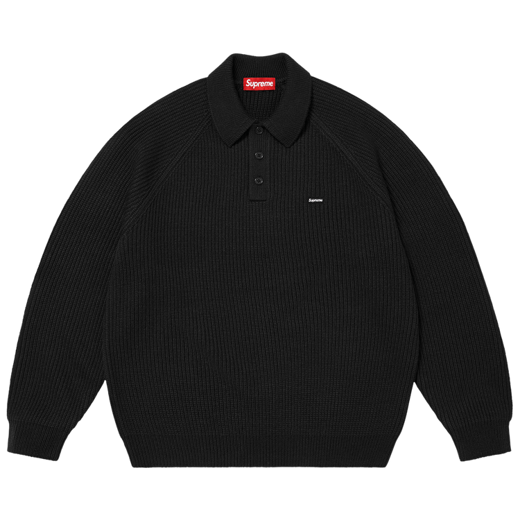 Supreme Small Box Polo Sweater 'Black'