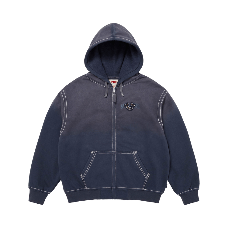 Supreme x True Religion Zip Up Hooded Sweatshirt 'Navy'