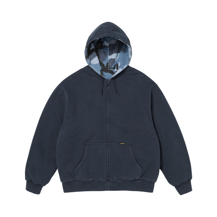 Supreme Reversible Work Zip Up Hooded Sweatshirt 'Navy'