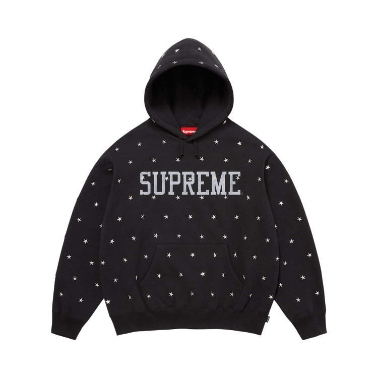 Supreme Stars Studded Hooded Sweatshirt 'Black'