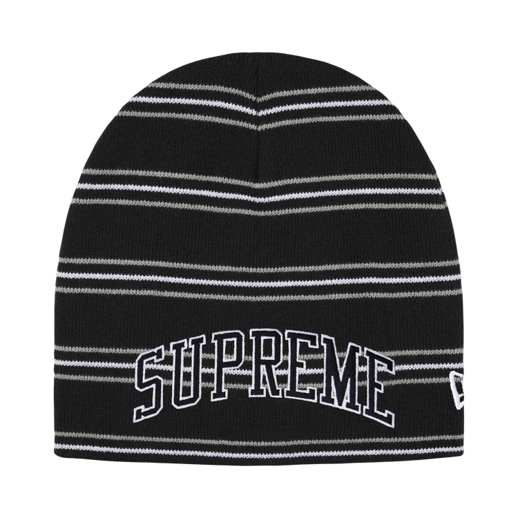 Supreme New Era Stripe Beanie 'Black'