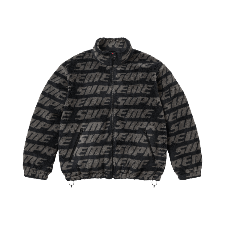 Supreme Repeat Jacquard Fleece Jacket 'Black'
