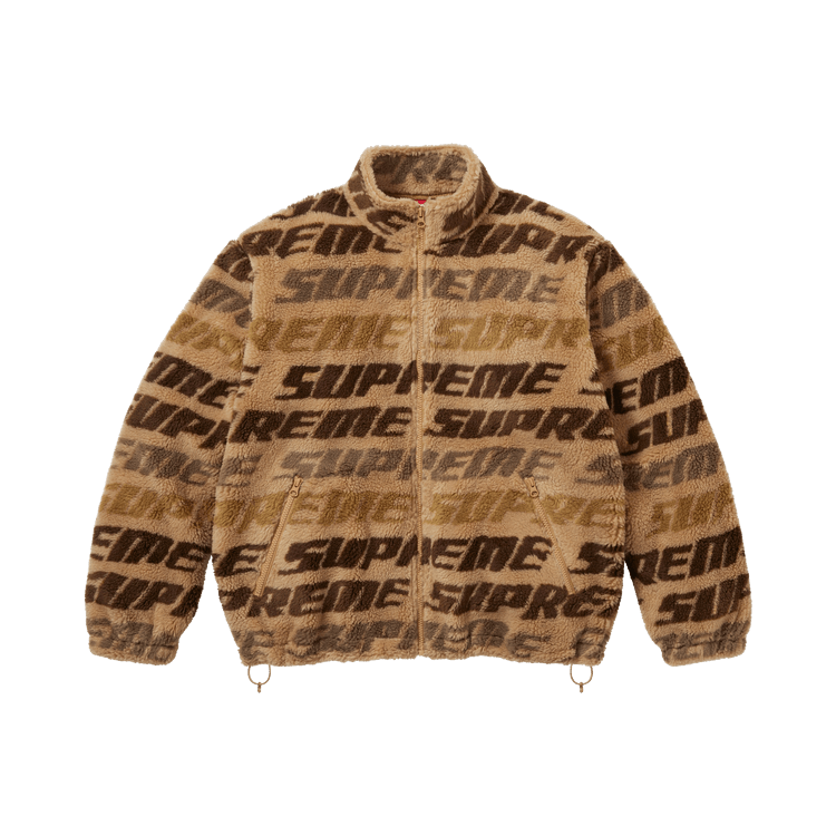 Supreme Repeat Jacquard Fleece Jacket 'Tan'