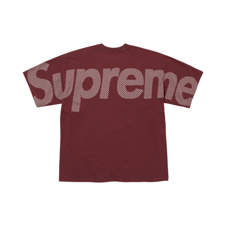 Supreme Checkerboard Intarsia Short-Sleeve Top 'Burgundy'