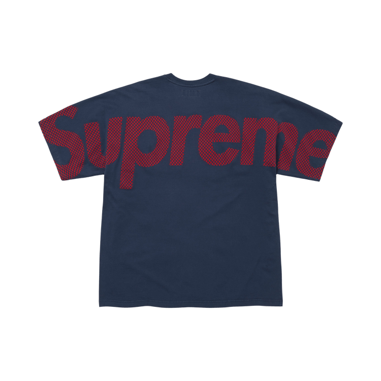 Supreme Checkerboard Intarsia Short-Sleeve Top 'Navy'