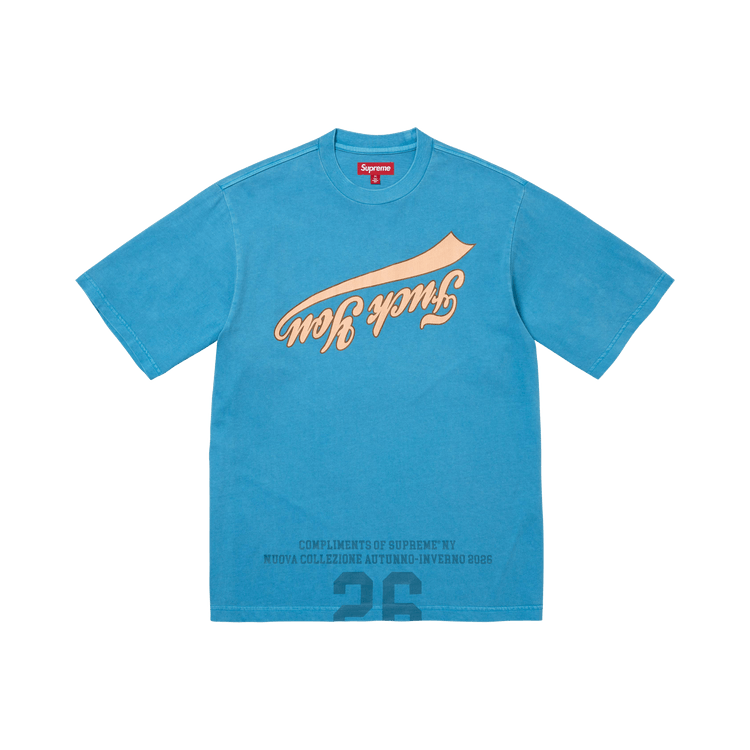 Supreme Cracked Flipped Short-Sleeve Top 'Blue'