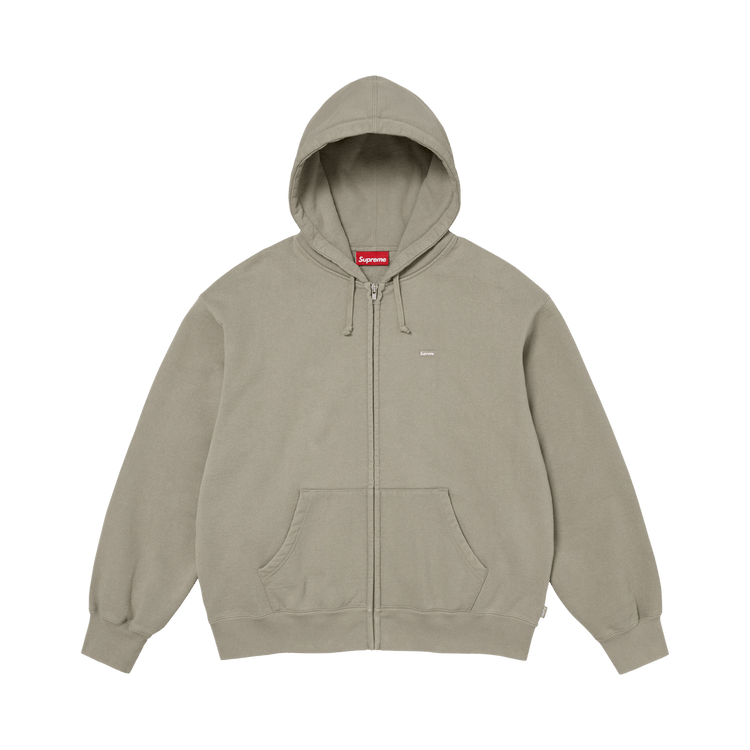 Supreme Small Box Zip Up Hooded Sweatshirt 'Grey'
