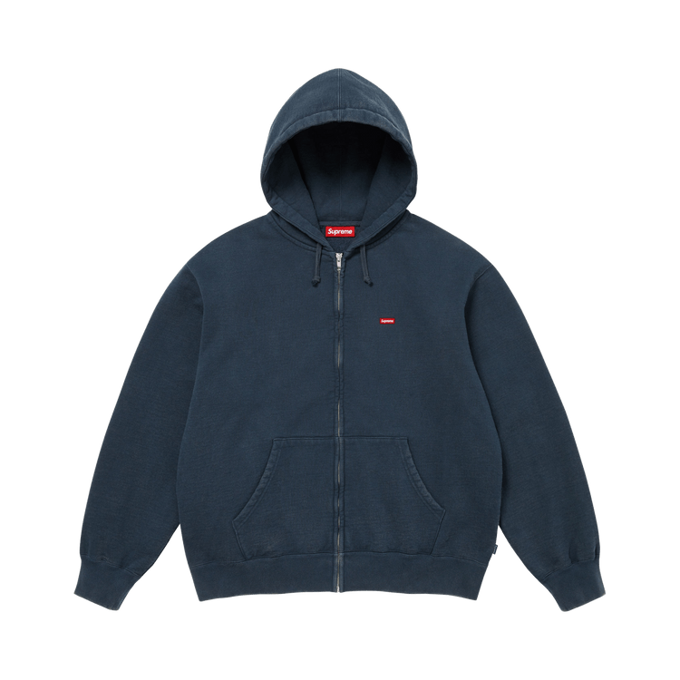 Supreme Small Box Zip Up Hooded Sweatshirt 'Navy'