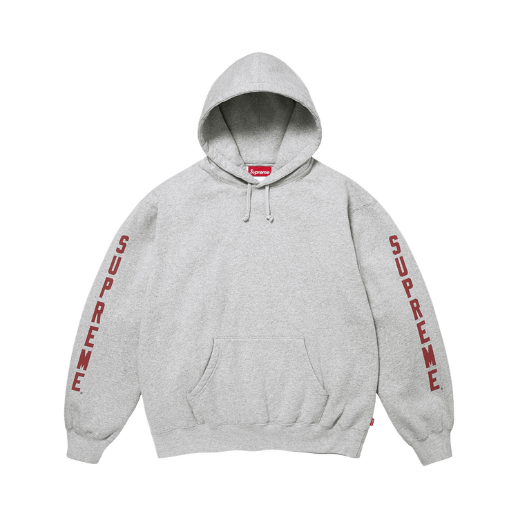Supreme Washed Logo Hooded Sweatshirt 'Heather Grey'