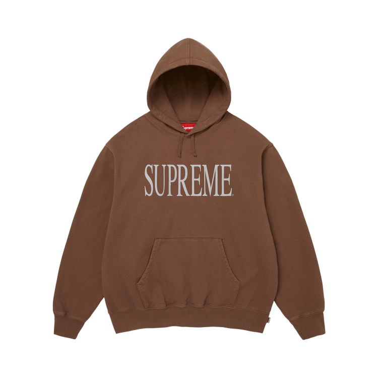 Supreme Capital Hooded Sweatshirt 'Brown'