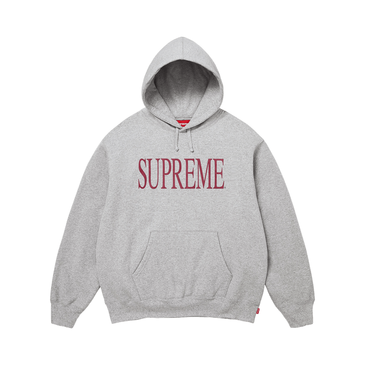 Supreme Capital Hooded Sweatshirt 'Heather Grey'
