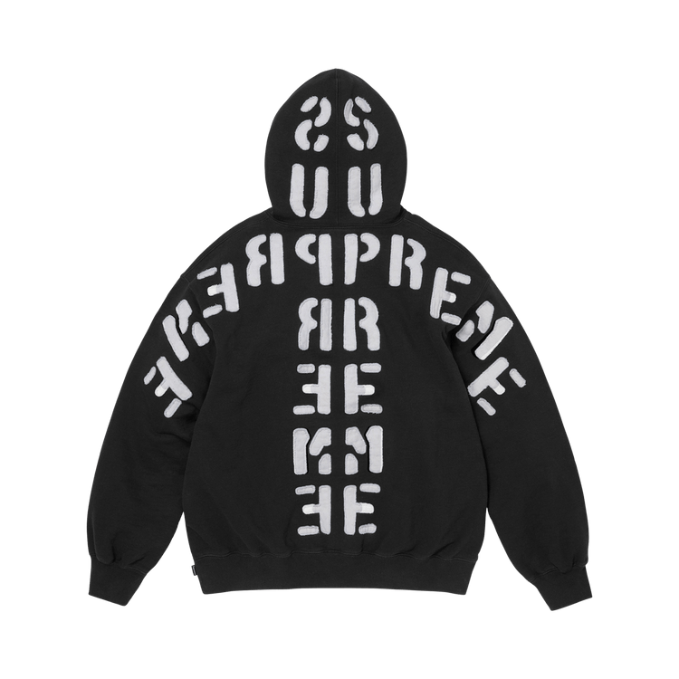 Supreme Mirrored Appliqué Hooded Sweatshirt 'Black'